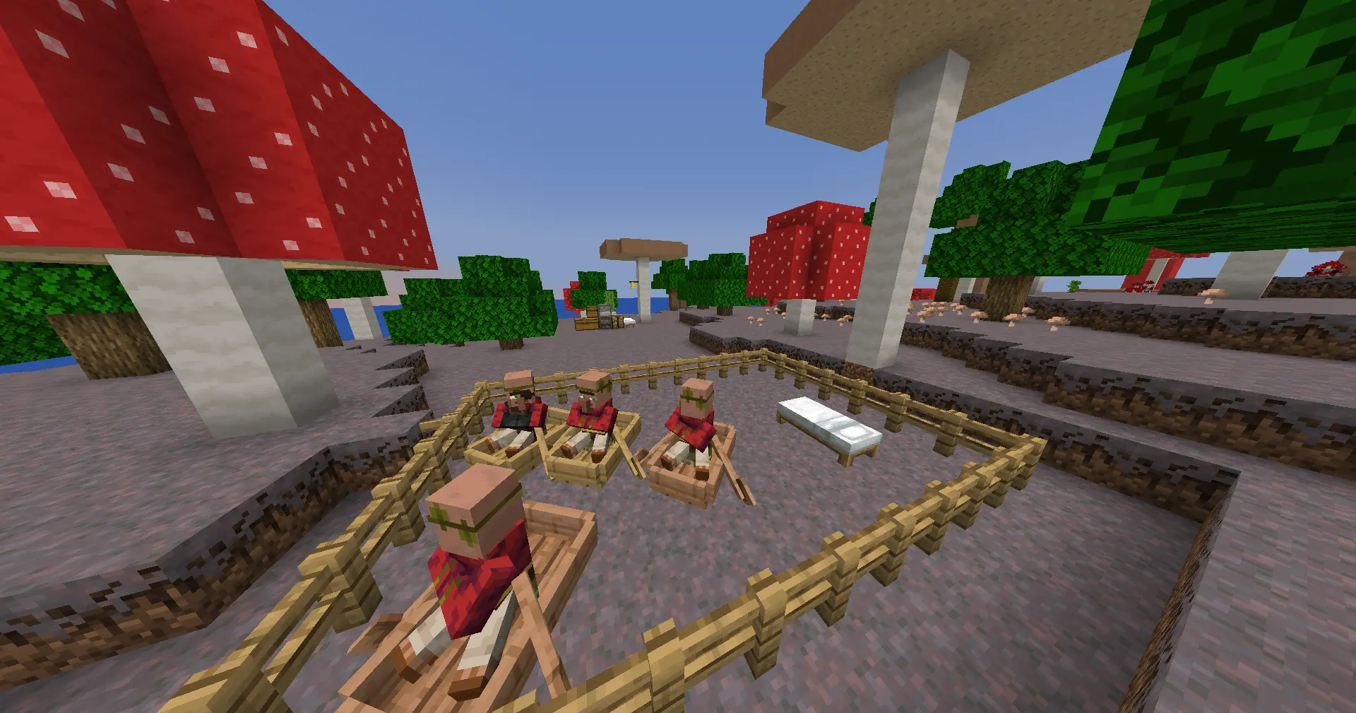 first four villagers in pirate villager pen 2023-12-27.webp